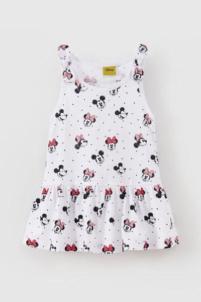 Đầm thun sát nách Mickey & Minnie bé gái Rabity 552.001