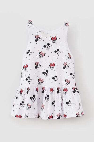 Đầm thun sát nách Mickey & Minnie bé gái Rabity 552.001