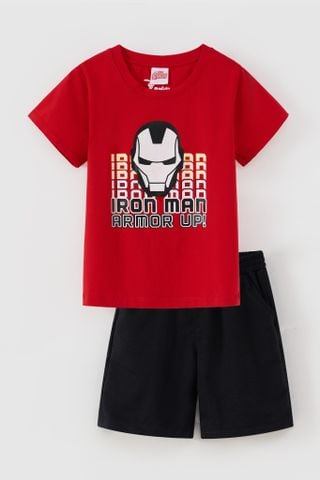 Đồ bộ thun tay ngắn người sắt Iron Man Marvel bé trai Rabity 560.004