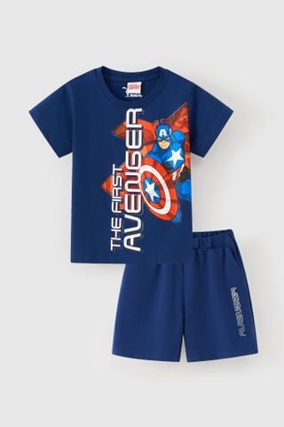 Bộ thun ngắn tay bé trai siêu anh hùng Avengers Marvel Rabity 560.026
