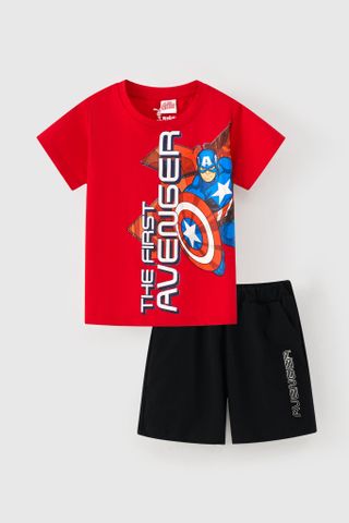 Bộ thun ngắn tay bé trai siêu anh hùng Avengers Marvel Rabity 560.026