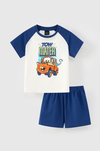 Đồ bộ thun tay ngắn Vương quốc xe hơi Disney bé trai Rabity 560.052