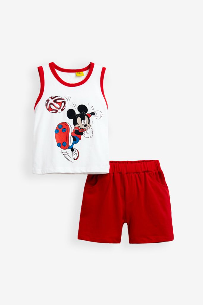 Bộ thun Mickey sát nách bé trai Rabity 5612