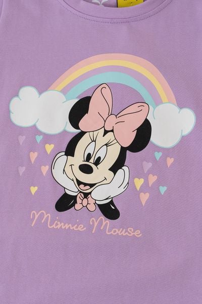 Áo thun Minnie ngắn tay bé gái Rabity 5646