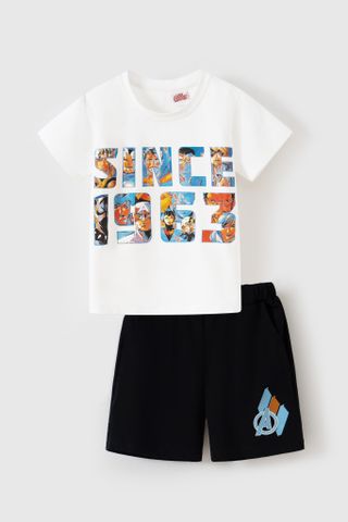 Đồ bộ thun ngắn tay Marvel bé trai Rabity 5693