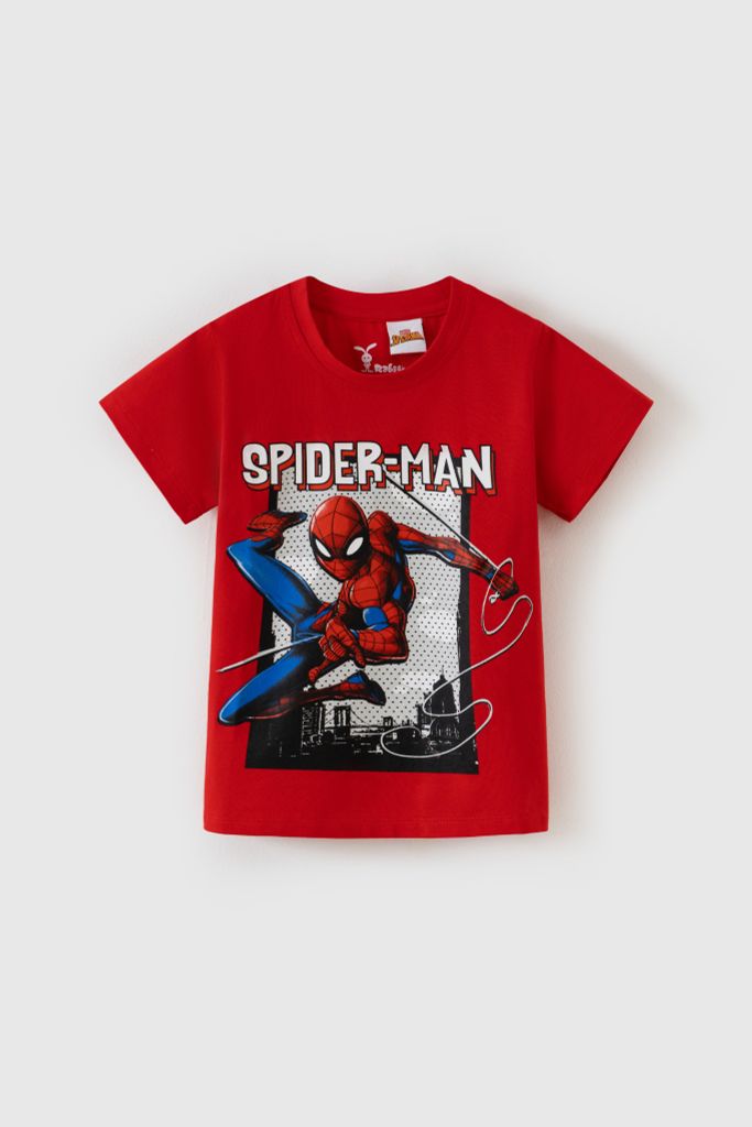 Áo thun ngắn tay bé trai Spider-man Rabity 5707