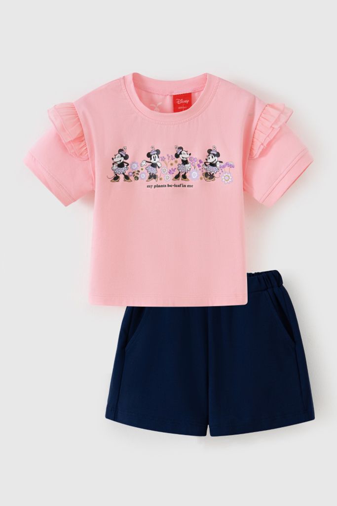 Bộ thun ngắn tay bé gái Minnie Rabity 5708