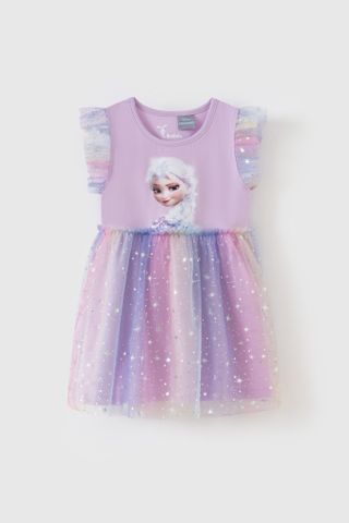 Đầm thun voan Elsa Disney bé gái Rabity 550.096