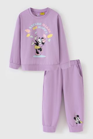 Đồ bộ thun dài tay bé gái Minnie Rabity 5766