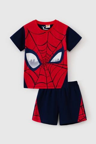 Đồ bộ thun ngắn tay Spider-Man bé trai Rabity 5786