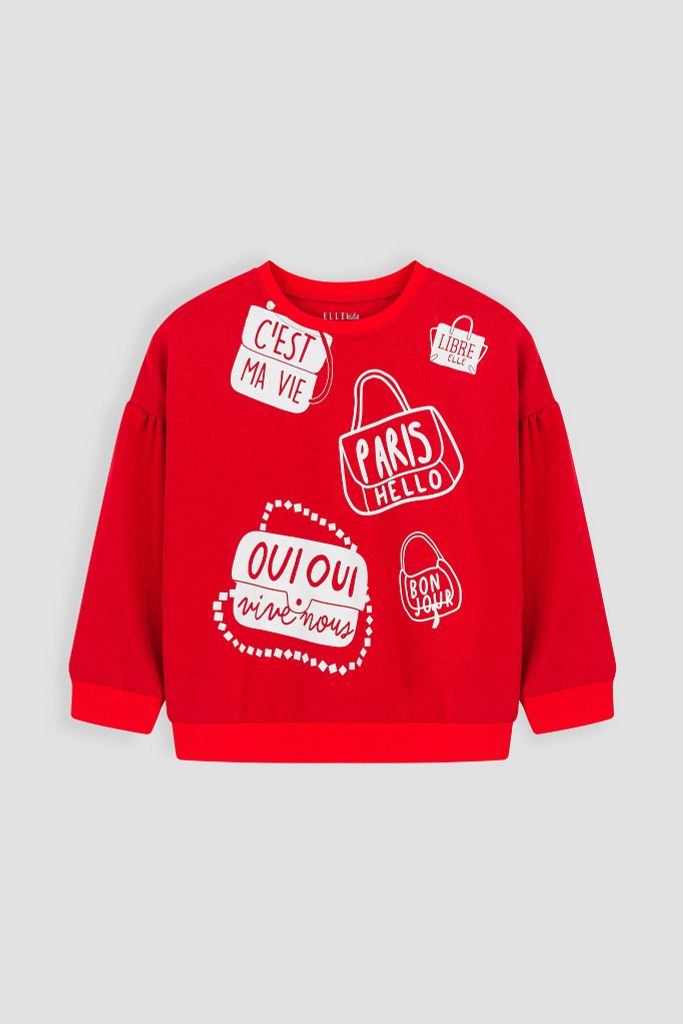 Áo nỉ dài tay bé gái Rabity x ELLE Kids- designed in Paris 80048