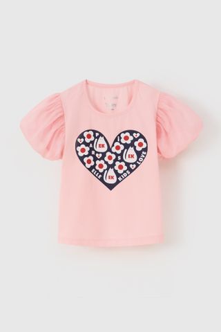 Áo thun kiểu ngắn tay bé gái Rabity x ELLE Kids - designed in Paris 803.001