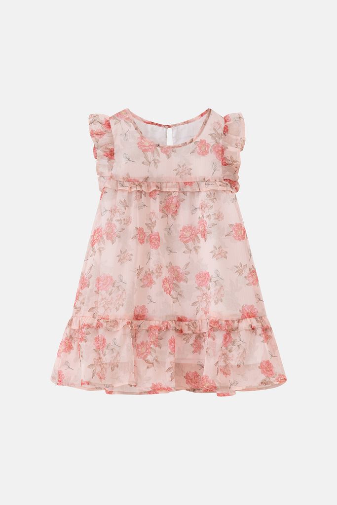 Đầm váy voan bé gái ngắn tay Rabity x ELLE Kids- designed in Paris 81016.01