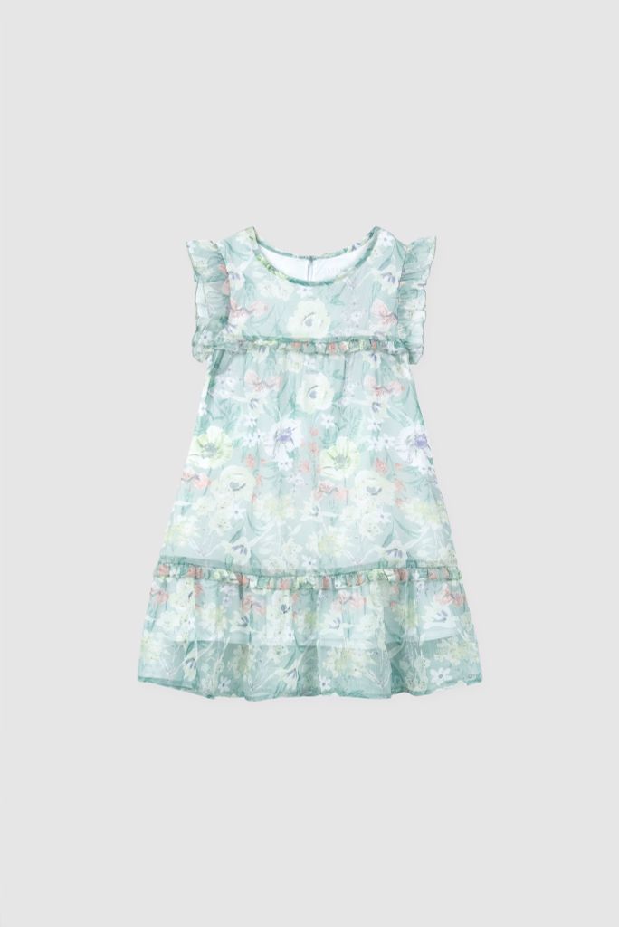 Đầm voan bé gái ngắn tay Rabity x ELLE Kids- designed in Paris 81016