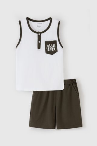 Đồ bộ thun sát nách bé trai Rabity x ELLE Kids- designed in Paris 82034