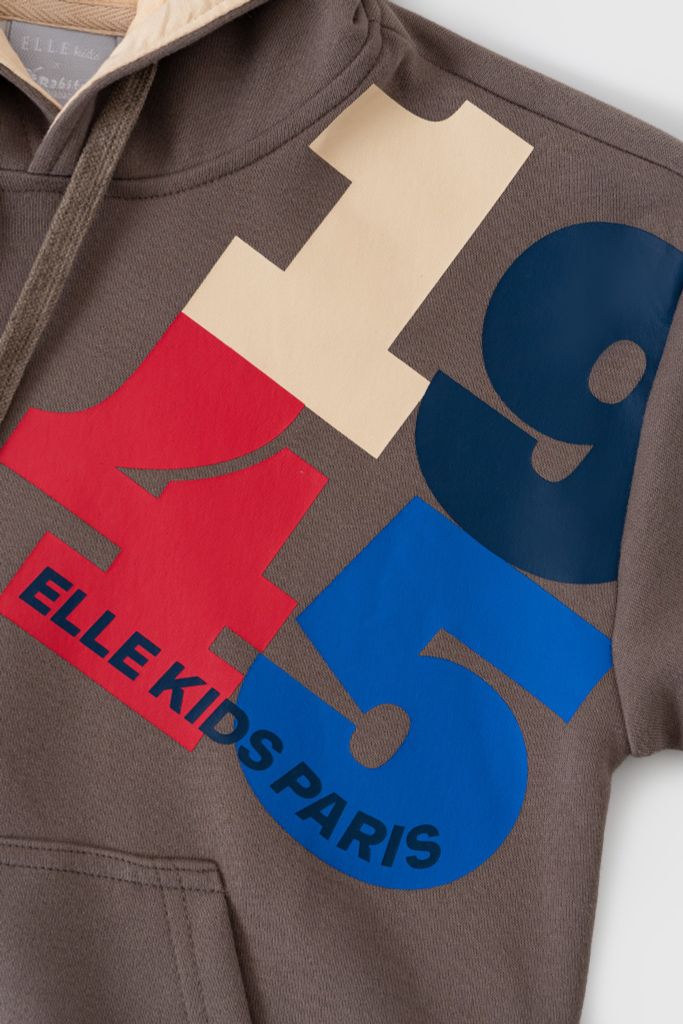 Áo hoodie nỉ mũ dài tay bé trai Rabity x ELLE Kids - designed in Paris 83011