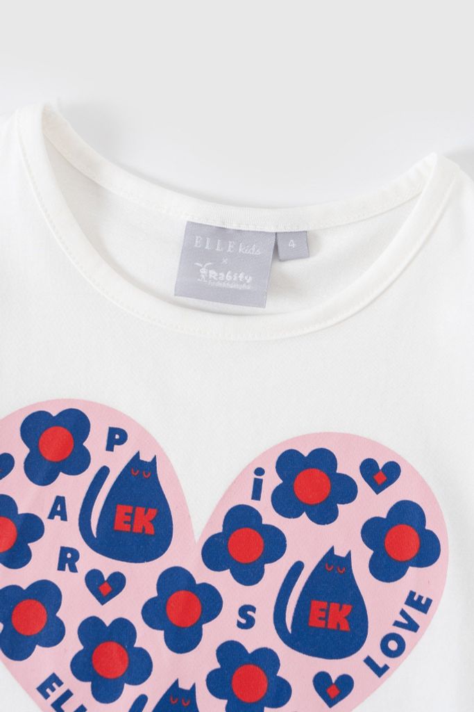 Áo thun ngắn tay bé gái Rabity x ELLE Kids- designed in Paris 83021