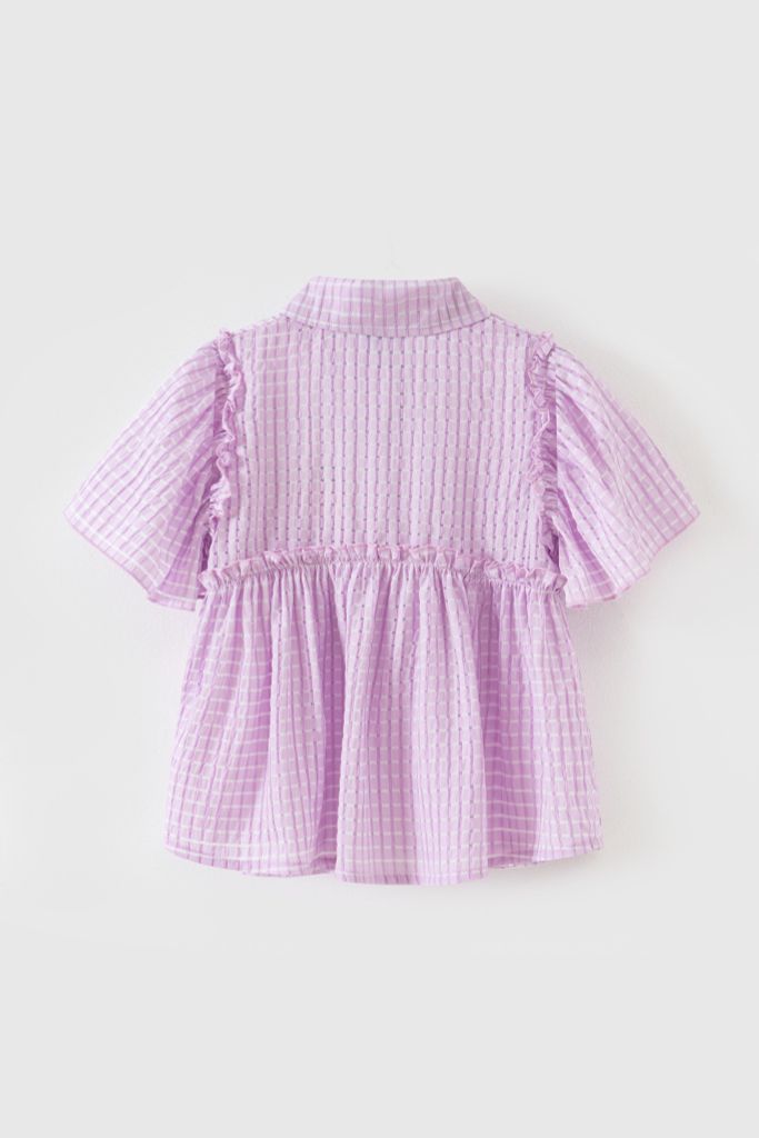 Áo thô kẻ ngắn tay bé gái Rabity x ELLE Kids - designed in Paris 83037