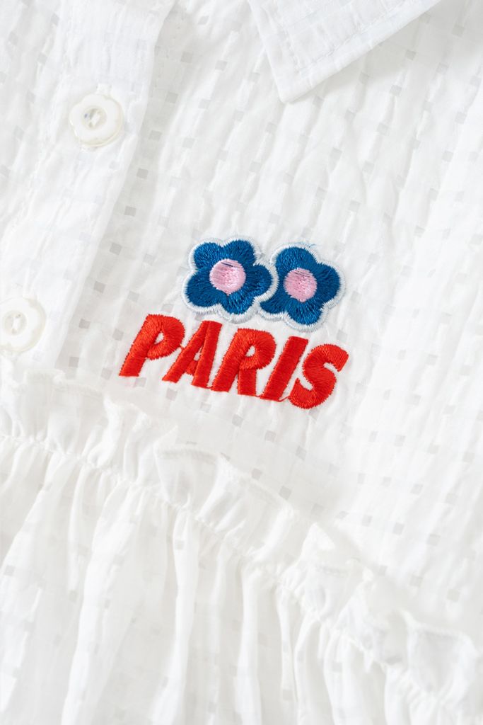 Áo thô kẻ ngắn tay bé gái Rabity x ELLE Kids - designed in Paris 83037