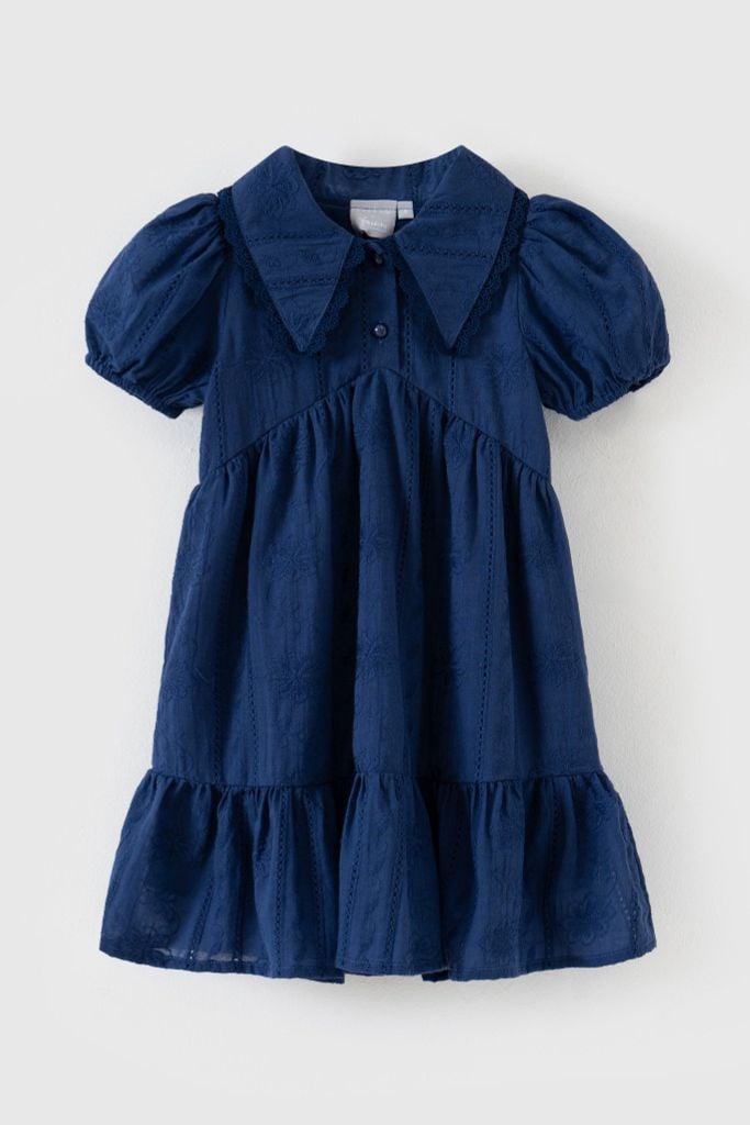 Đầm váy thô cổ sen ngắn tay bé gái Rabity x ELLE Kids - designed in Paris 83039
