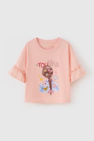 Áo thun ngắn tay bé gái Rabity 900.013