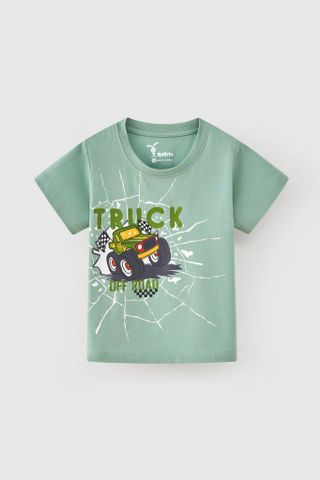 Áo thun ngắn tay bé trai in xe tải Rabity 900.093