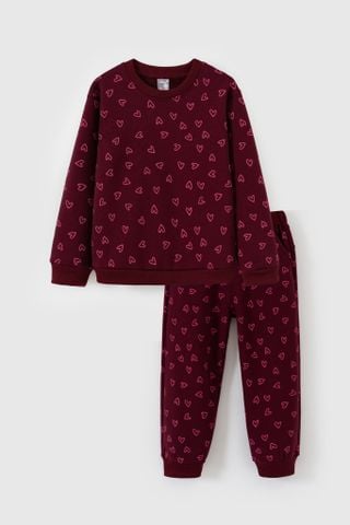 Bộ nỉ dài tay bé gái Rabity 91768