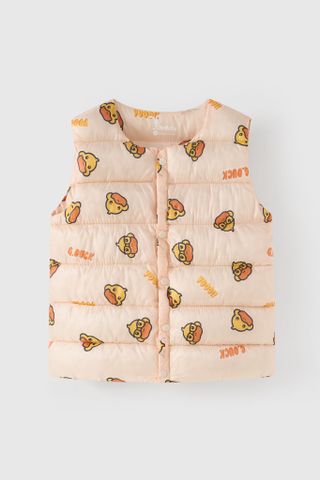 [Độc quyền Online] Áo khoác Gile phao hoạ tiết vịt G.DUCK bé trai/bé gái Rabity 921.001