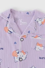 Bộ thun dài tay Pijama bé gái Rabity 92685.01