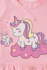 Đầm váy thun Ngựa Pony ngắn tay bé gái Rabity 93179 (Độc quyền Online)