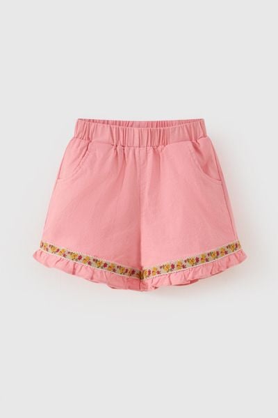 Quần short thô bé gái Vintage Rabity 932.012