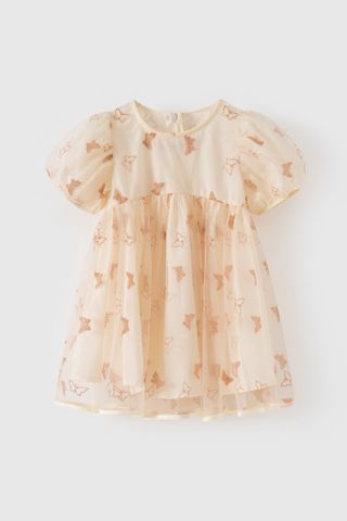 Đầm váy voan công chúa ngắn tay bé gái Rabity 93618