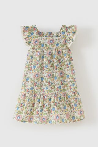 Đầm váy thô ngắn tay bé gái Rabity 950.017