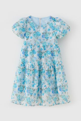 Đầm váy voan ngắn tay Vintage bé gái Rabity 950.018