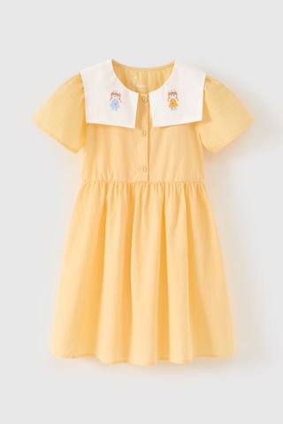 Đầm váy thô ngắn tay bé gái Rabity 950.034