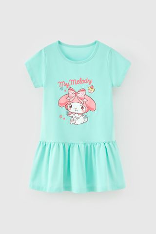 Đầm váy thun ngắn tay Melody bé gái Rabity 950.080