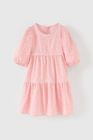 Đầm váy thô dài tay lửng bé gái Rabity 951.001