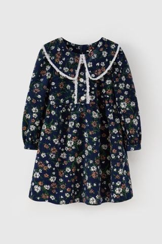 Đầm váy nhung dài tay bé gái Rabity 951.005