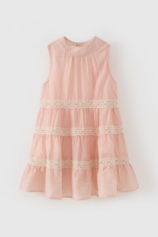 Đầm váy voan sát nách Vintage bé gái Rabity 952.011