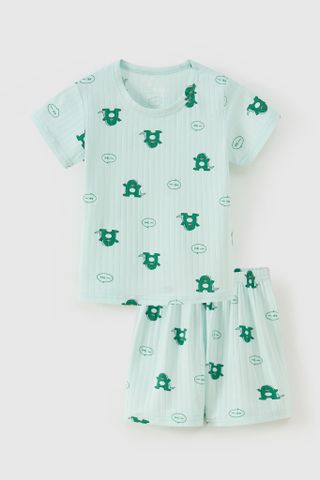 [Độc quyền Online] Đồ bộ thun ngắn tay mặc nhà bé trai Rabity 960.015