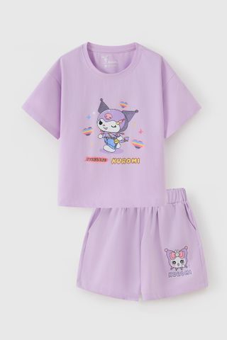 Đồ bộ thun ngắn tay Kuromi bé gái Rabity 960.017
