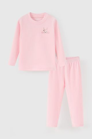 Đồ bộ dài tay nỉ lông bé gái Rabity 960.031