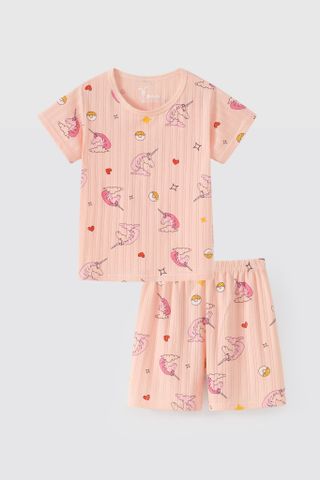 Đồ bộ thun ngắn tay bé gái Rabity 960.035.036.037