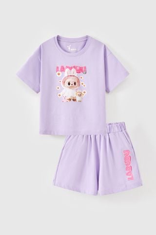 Đồ bộ thun tay ngắn Labubu bé gái Rabity 960.042