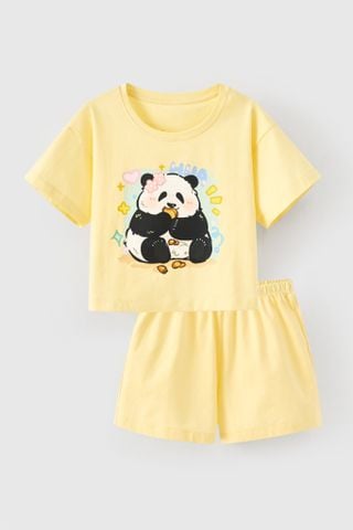 [Độc quyền Online] Đồ bộ thun tay ngắn gấu trúc bé gái Rabity 960.900