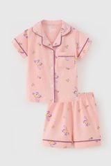 [Size 12-19kg] Bộ đồ Pijama mặc nhà ngắn tay bé gái size nhỏ Rabity 962.001