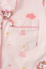 [Size 12-19kg] Bộ đồ Pijama mặc nhà ngắn tay bé gái size nhỏ Rabity 962.001