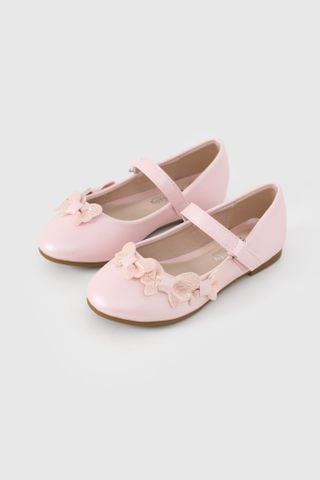 Giày búp bê da mềm phối nơ ngọt ngào bé gái Rabity 983.013