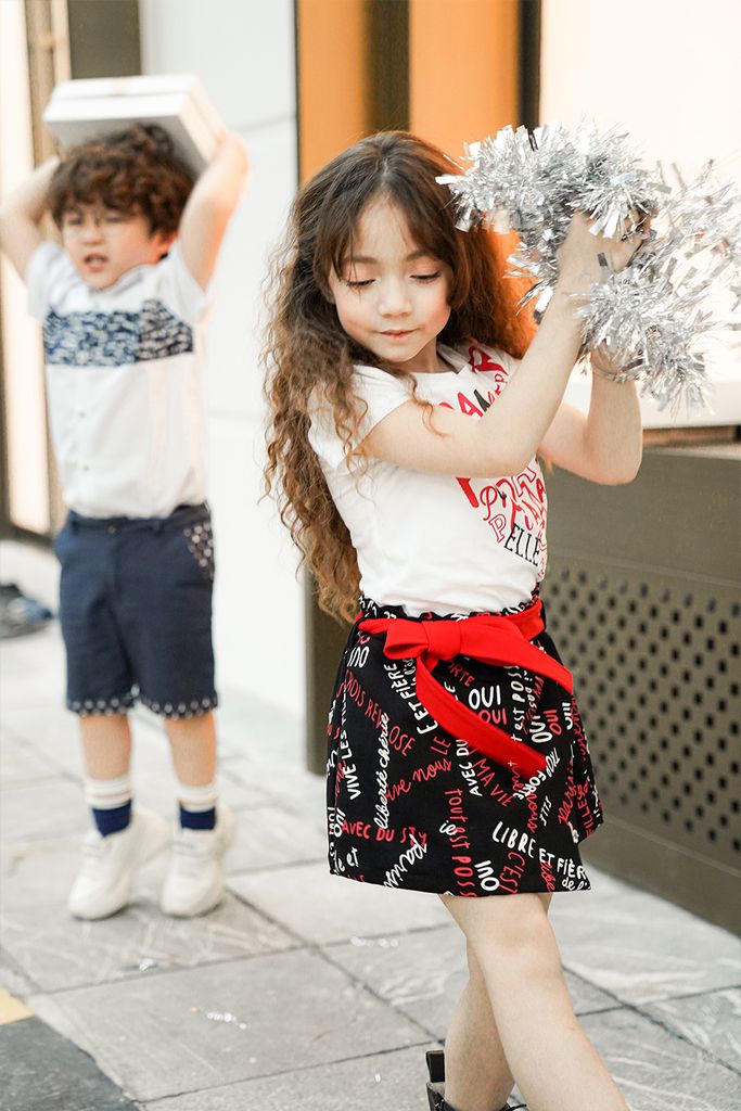 Áo thun ngắn tay bé gái Rabity x ELLE Kids- designed in Paris 80022