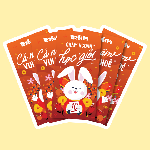 [QUÀ TẶNG] Set 5 bao lì xì Tài Lộc Rabity 22076